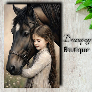 Horse Embrace Decoupage Tissue Paper