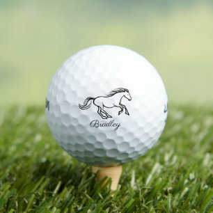 Horse Equestrian Animal Fun Watercolor Golf Balls