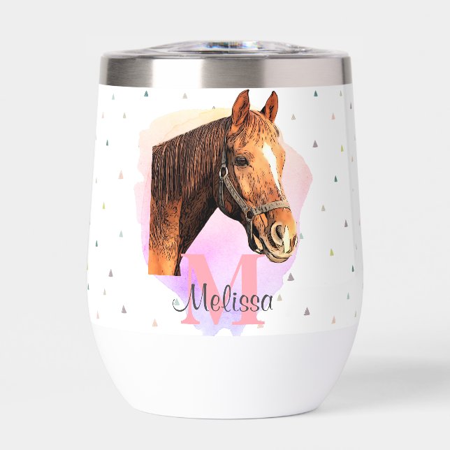 Horse Equestrian Animal Monogram Pattern  (Front)