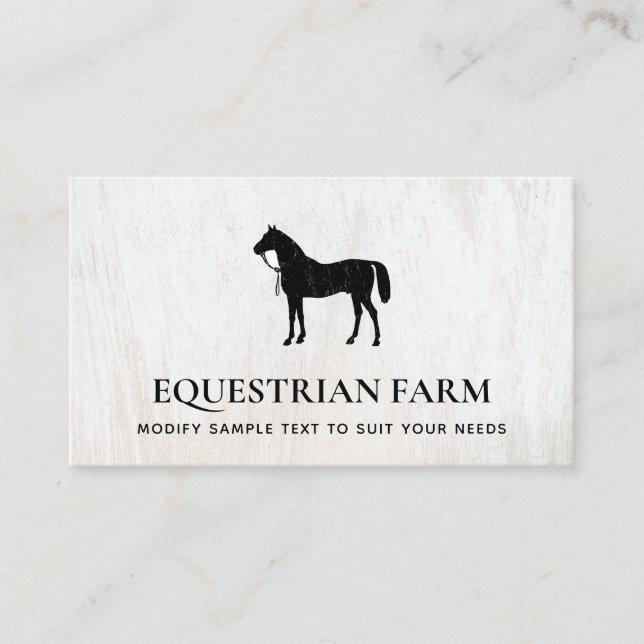  Horse Equestrian Business Card (Front)