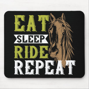 Horse Equestrian Cowgirl Western Horseback Riding Mouse Pad