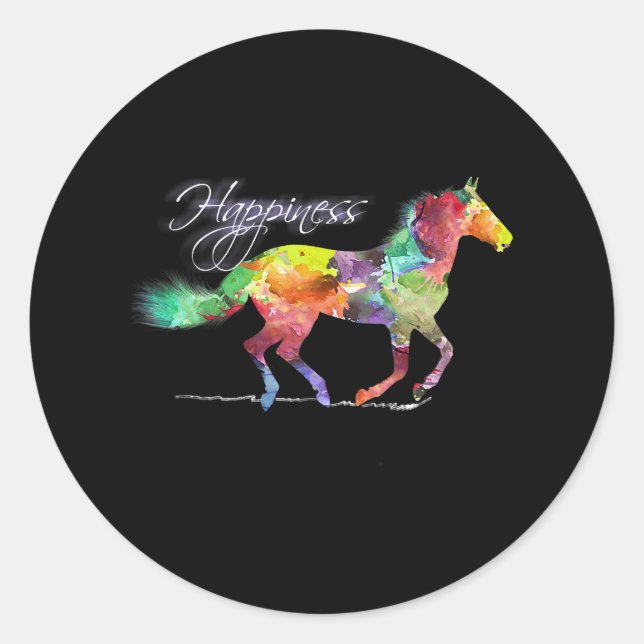 Horse Equestrian Gifts for Teens Horse Lovers Kids Classic Round Sticker (Front)