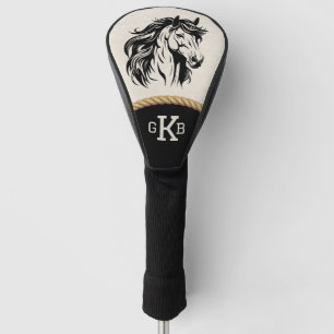 Horse Equestrian Monogram Custom Design Golf Head Cover
