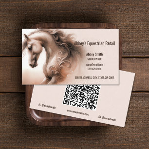 Horse Equestrian QR Code Business Card