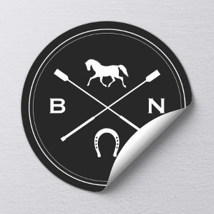 Horse Equine Elegant Horseback Riding Equestrian Classic Round Sticker