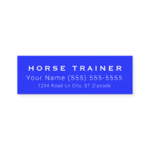 Horse Equine Minimal Royal Blue Business Card