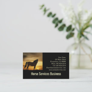 Horse Equine Services Feed Veterinarian Business Card