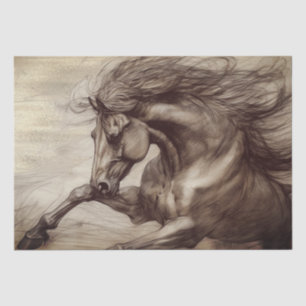 Horse Equine Sketch Tissue Paper