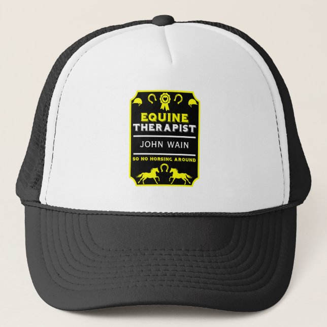 Horse Equine Therapist Trucker Hat (Front)