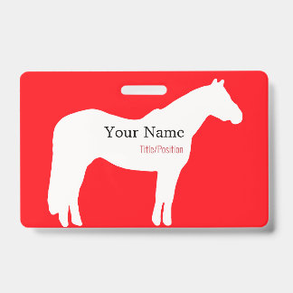 Horse Event Name Badge ID Badge