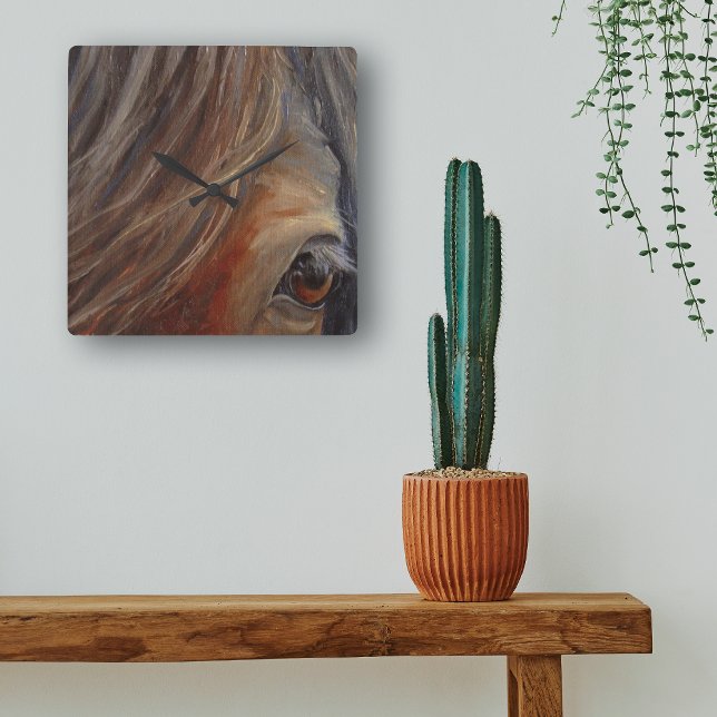 Horse Eye Fine Art Wall Clock (Creator Uploaded)
