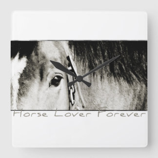 Horse Eye Photograph Square Wall Clock