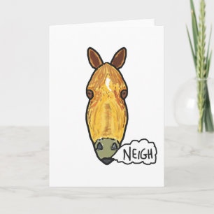 Horse Face Neigh Card