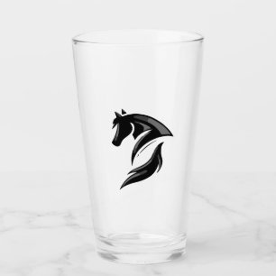 Horse Farm Animal Logo Glass