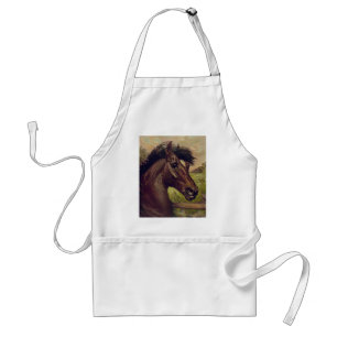 horse farm ranch ride sports western equine pet standard apron