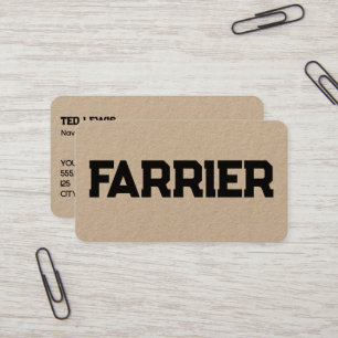 Horse Farrier Business Card