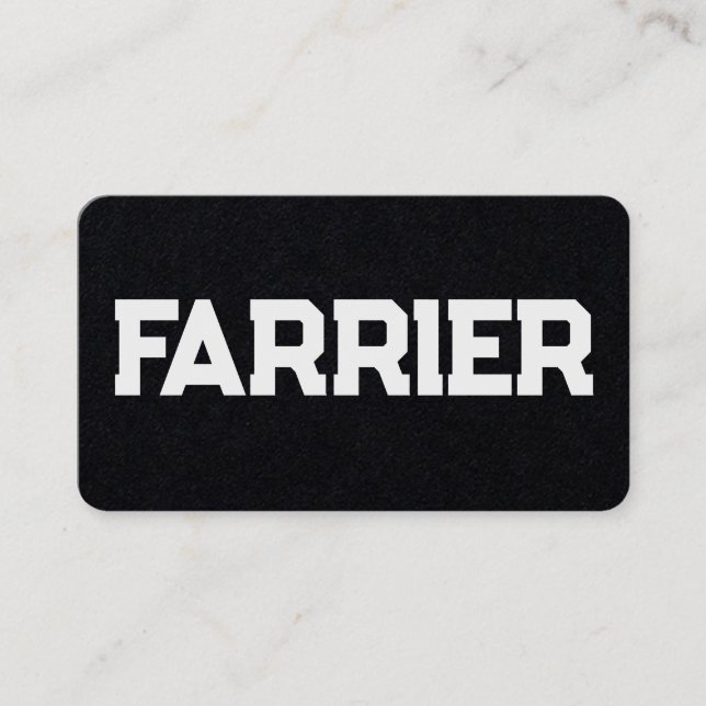 Horse Farrier Business Card (Front)