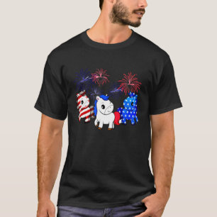 Horse Flag Colours Horse American Flag 4th Of Jul T-Shirt