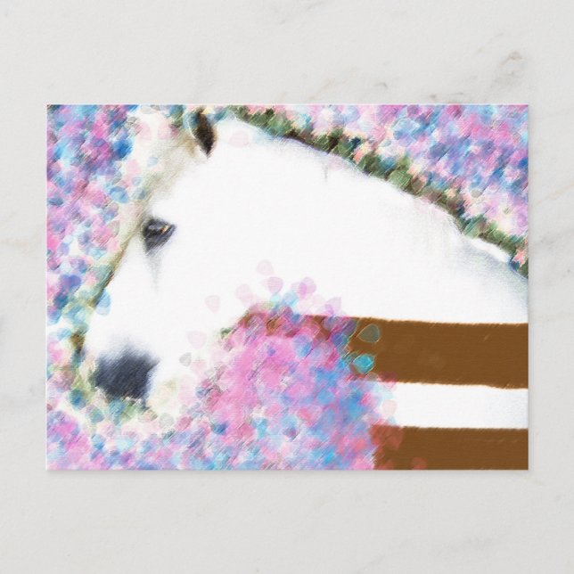 Horse & Floral Postcard (Front)