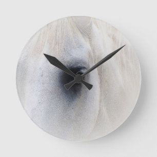 Horse & Floral Round Clock