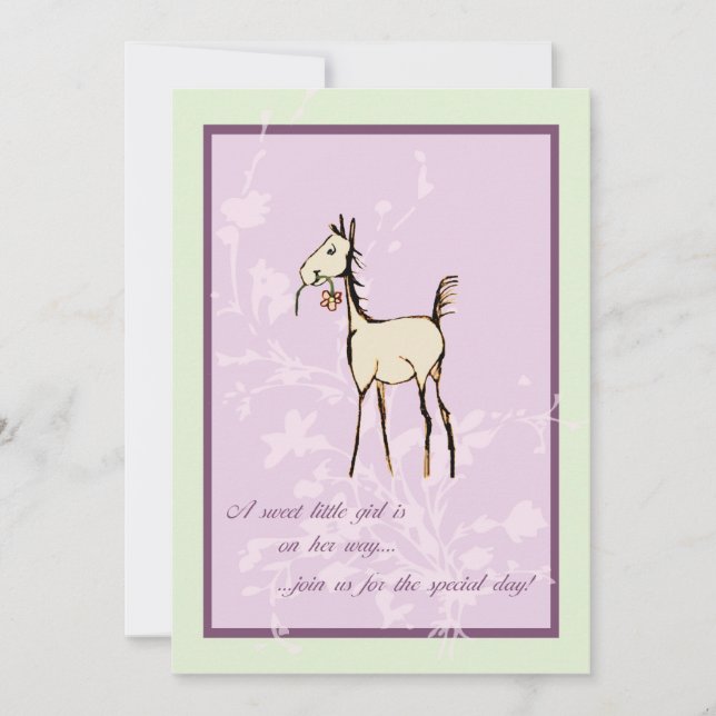 Horse Foal Baby Shower Invitation (Front)