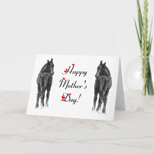 Horse/Foals Mother's Day Card (Front)