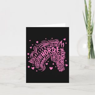 Horse For Girls Horseback Riding Ride Lover Equest Card