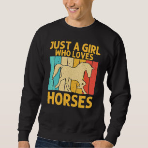 Horse For Girls Kids Horse Horse Racing Sweatshirt