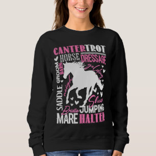 Horse for Girls Women Horses Horseback Riding Sweatshirt