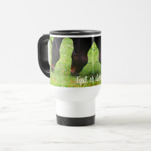 Horse Friends Grazing Personalized Travel Mug