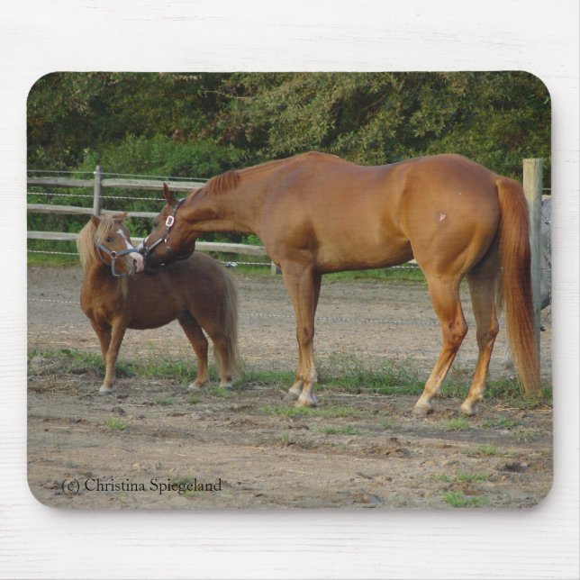 Horse Friends kisses Mousepad (Front)