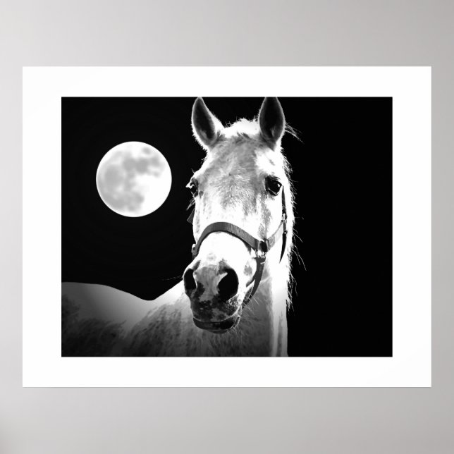 Horse & Fullmoon Poster (Front)