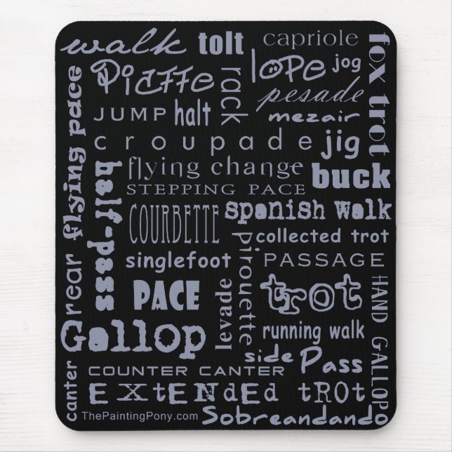 Horse Gaits Mouse Pad (Front)