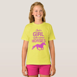 Horse Gallop A Girl Who Loves Horses T-Shirt
