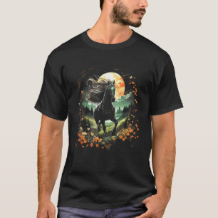 Horse Galloping Across Field - Horse Lovers Horse T-Shirt