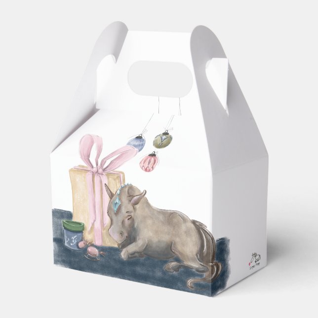 Horse gift box Christmas motif with horse (Front Side)