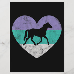 Horse Gift For Women & Girls Retro Vintage Custom Letterhead