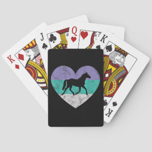 Horse Gift For Women & Girls Retro Vintage Playing Cards