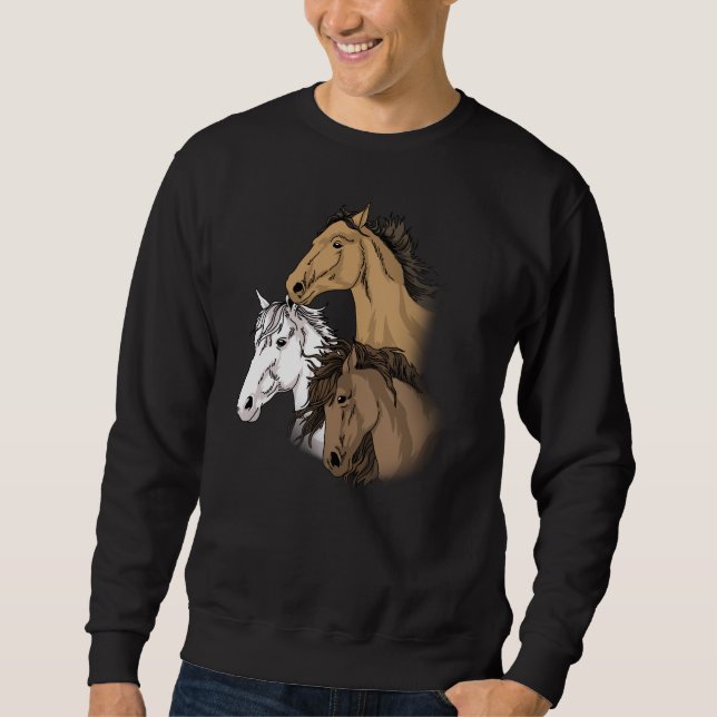 Horse Gifts For Girls 10-12 Love Riding Horse Sweatshirt (Front)