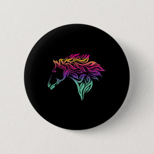 Horse Gifts For Girls. Riding8 6 Cm Round Badge