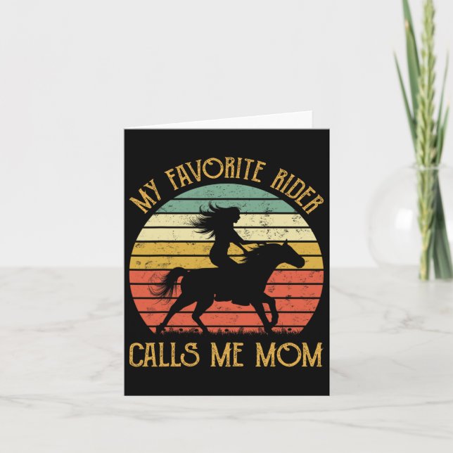 Horse Gifts From Son Daughter My Favourite Rider C Card (Front)