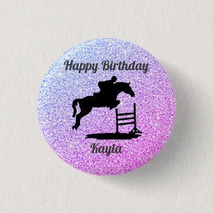 Horse Girl 3 Cm Round Badge