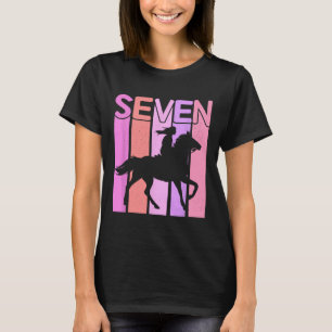 Horse Girl 7th Birthday Horseback Riding 7 Year Ol T-Shirt