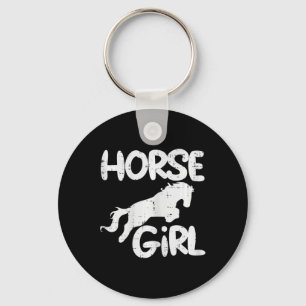 Horse Girl Animal Horseback Riding Equestrian Girl Key Ring