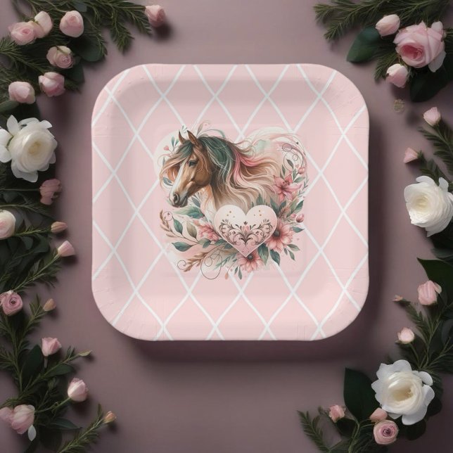 Horse Girl Birthday  Paper Plate (Enjoy this design! )
