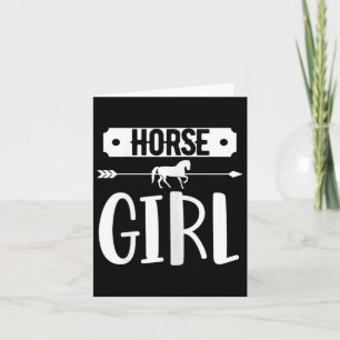 Horse Girl Equestrian Cowgirl Horseback Riding Card