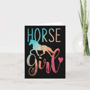 Horse Girl Equestrian Women Girls Gift Horseback R Card