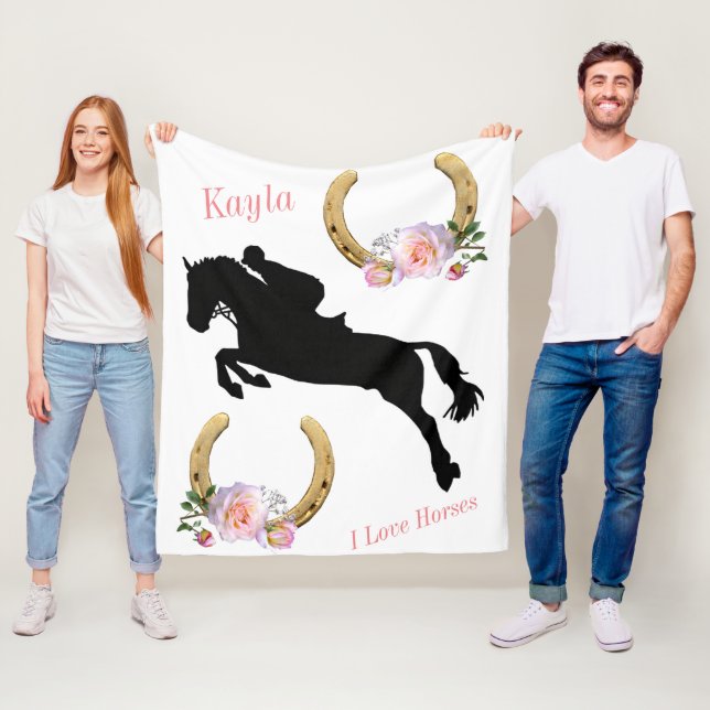 Horse Girl Fleece Blanket (In Situ)