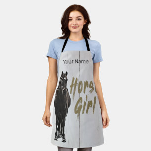 Horse Girl Gift For Vintage Riding Holiday Lovers Apron