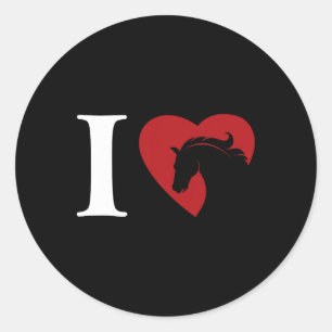 Horse Girl Gifts I Love My Horse Equestrian Horseb Classic Round Sticker